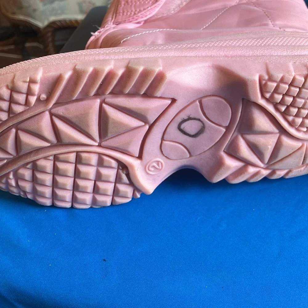 Pink Quilted Winter Boots 2